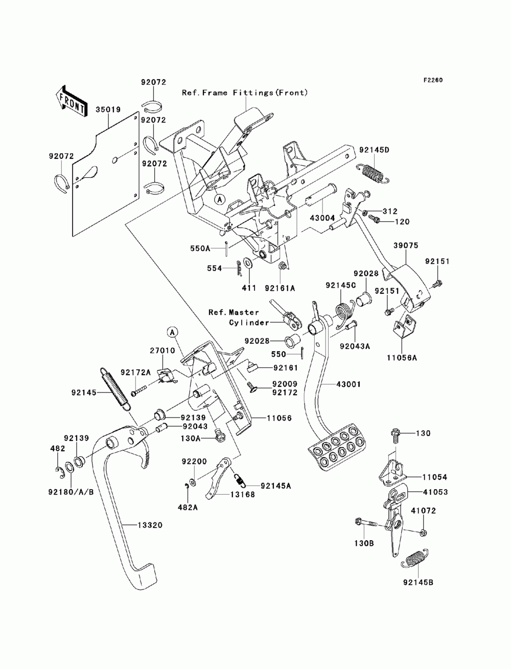 Brake pedal_throttle lever