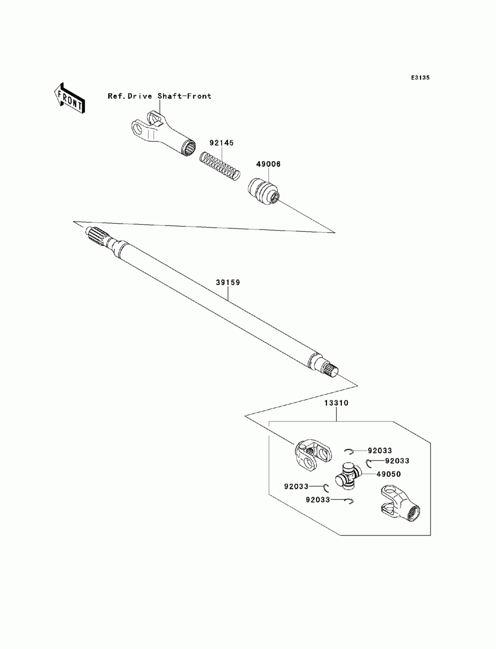 Drive shaft-propeller