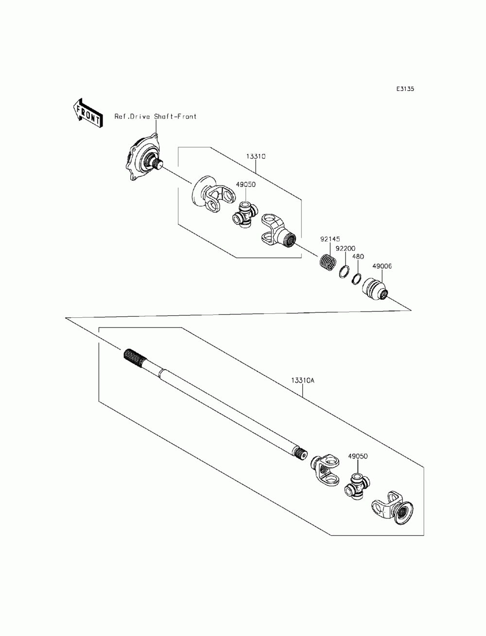 Drive shaft-propeller