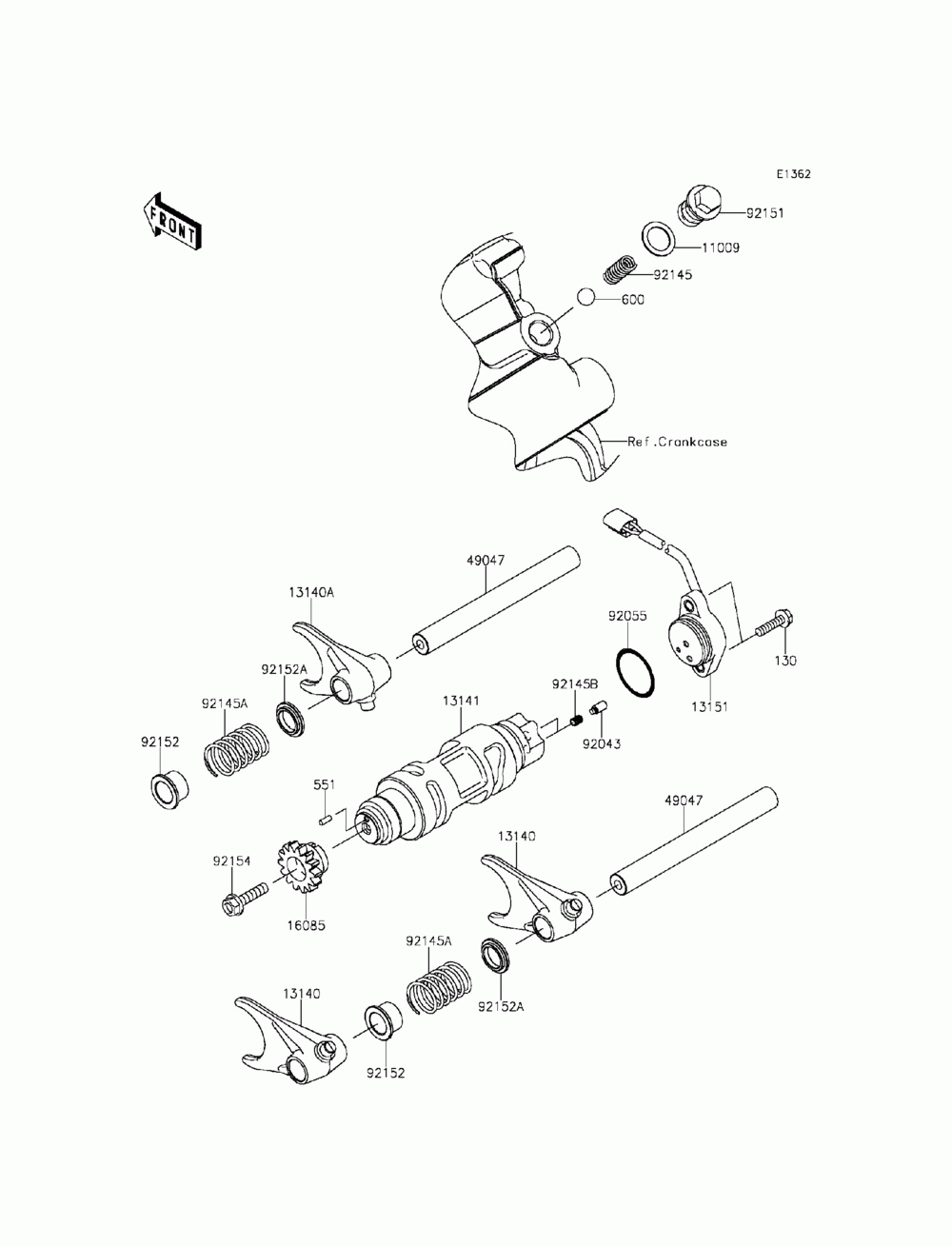 Gear change drum_shift fork(s)