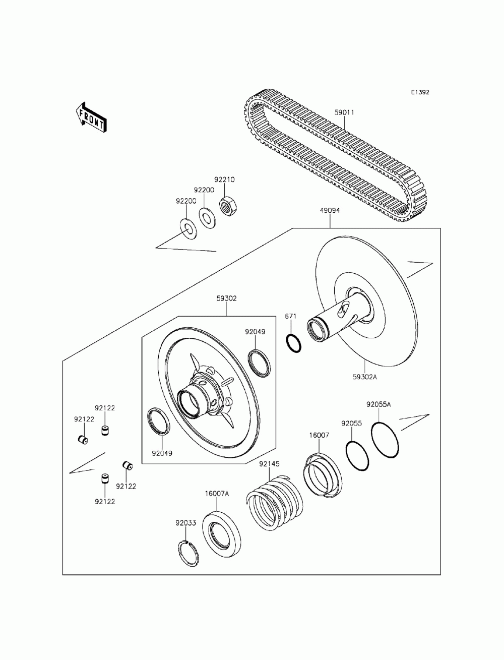 Driven converter_drive belt