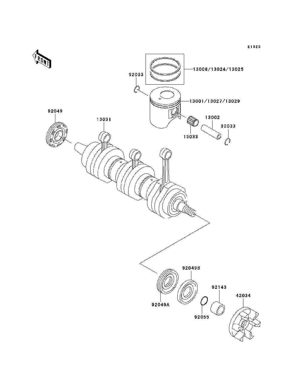 Crankshaft  piston(s)