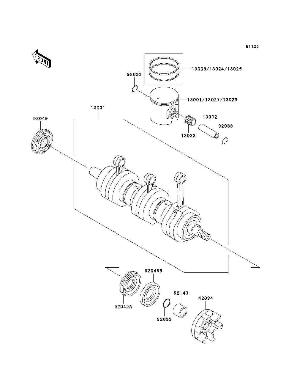 Crankshaft  piston(s)