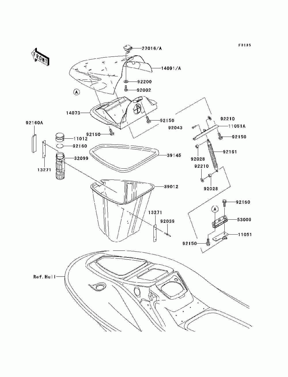 Hull front fittings