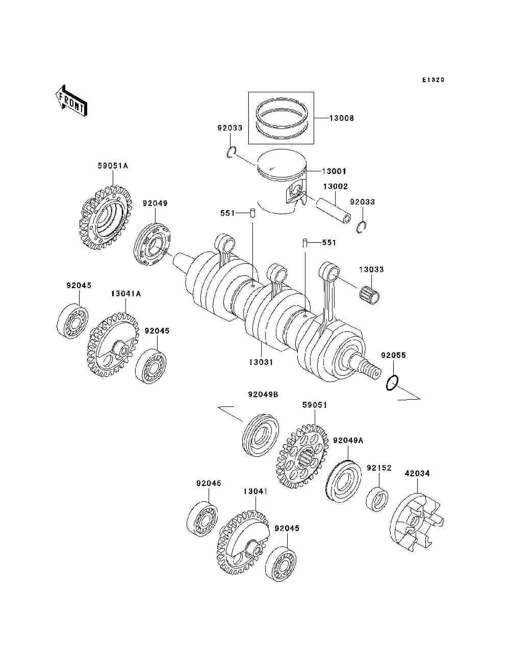 Crankshaft  piston(s)