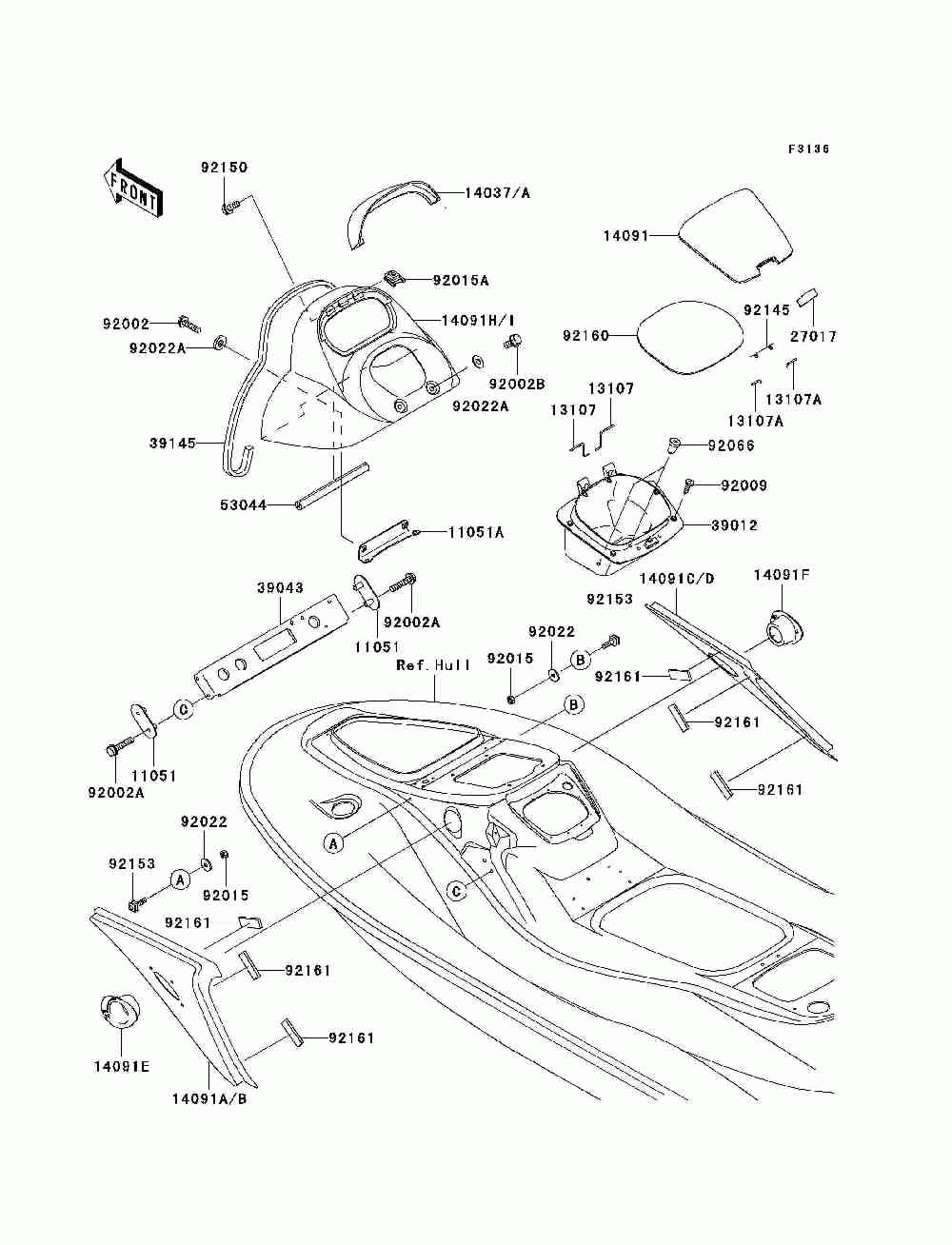 Hull middle fittings