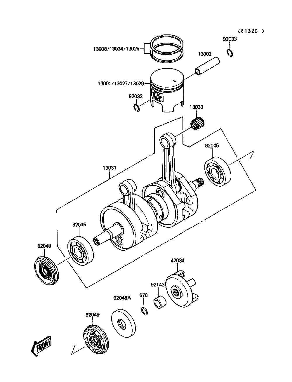 Crankshaft  piston(s)