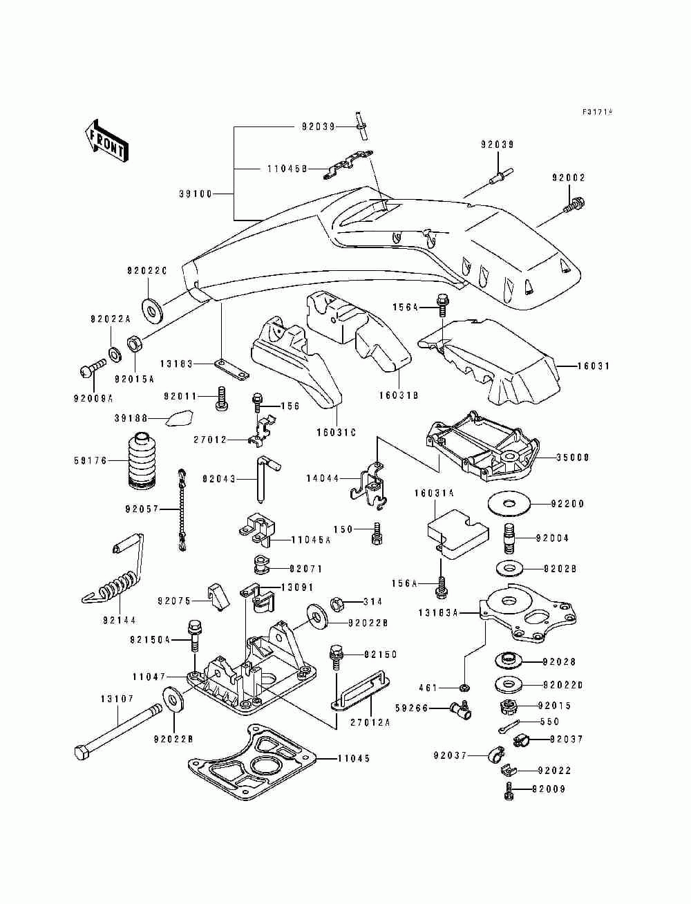 Handle pole(kaw64651 91&nami.)