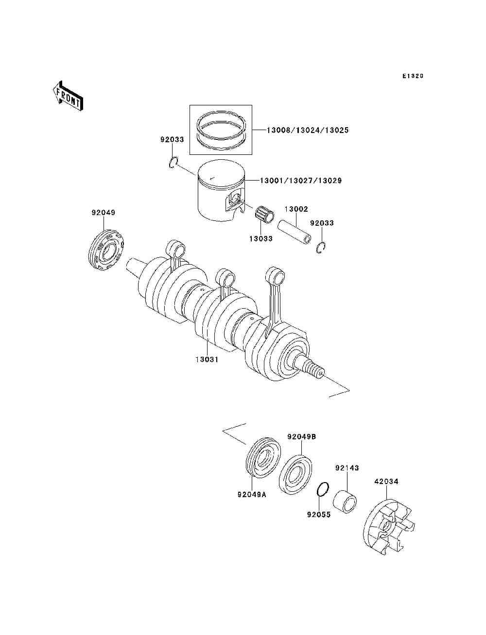 Crankshaft  piston(s)