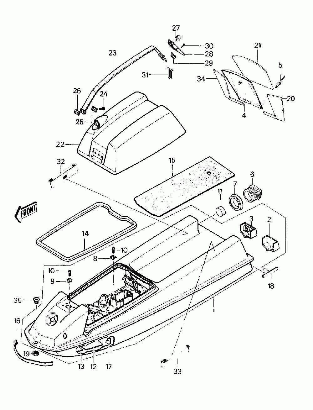 Hull_engine hood(js440-a14)