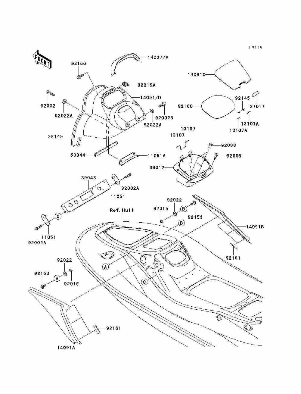 Hull middle fittings