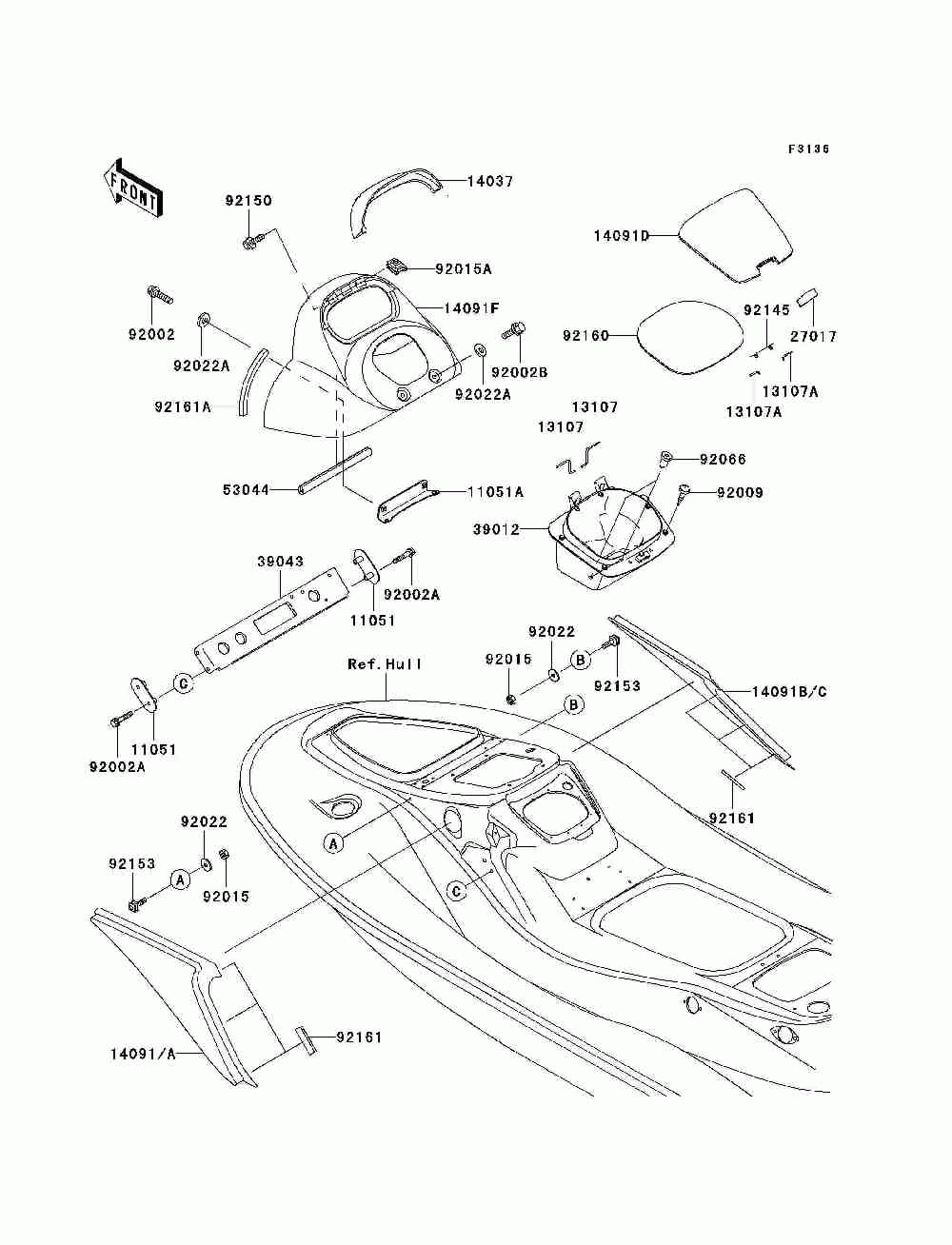 Hull middle fittings