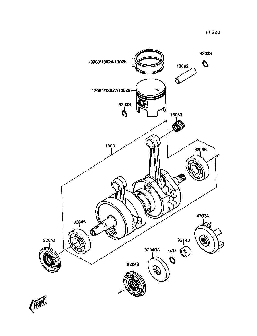 Crankshaft  piston(s)