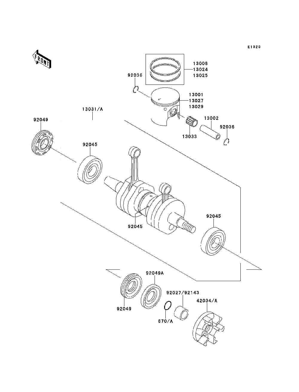 Crankshaft  piston(s)