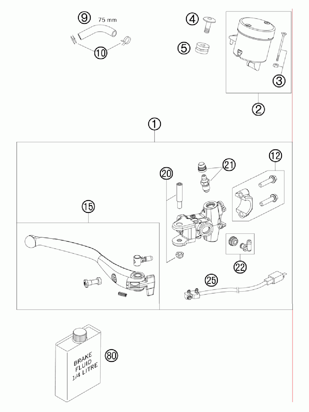 Hand brake cylinder