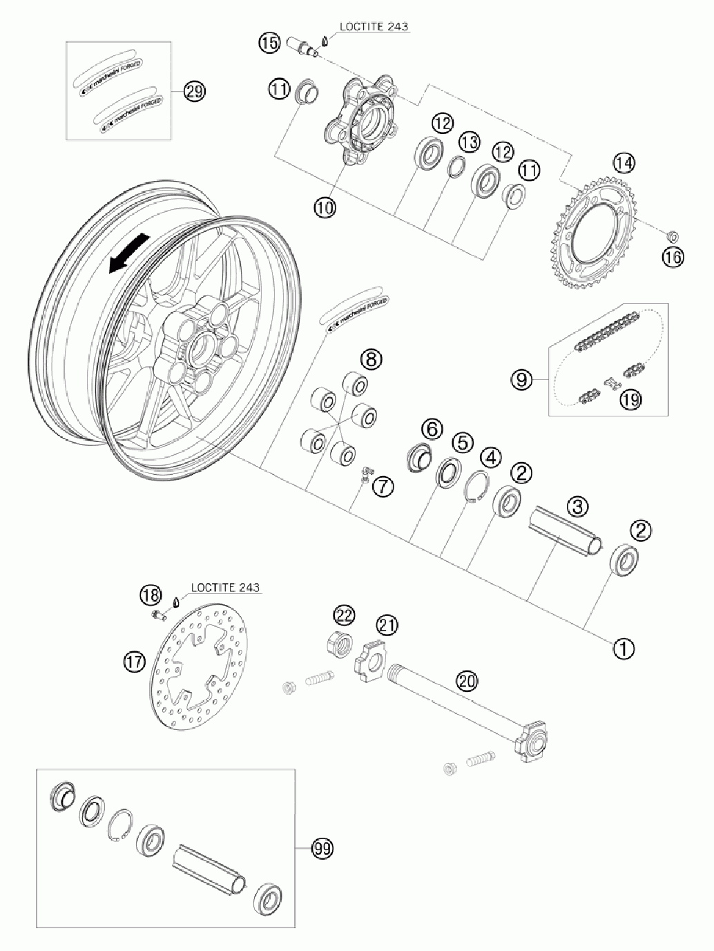 Rear wheel