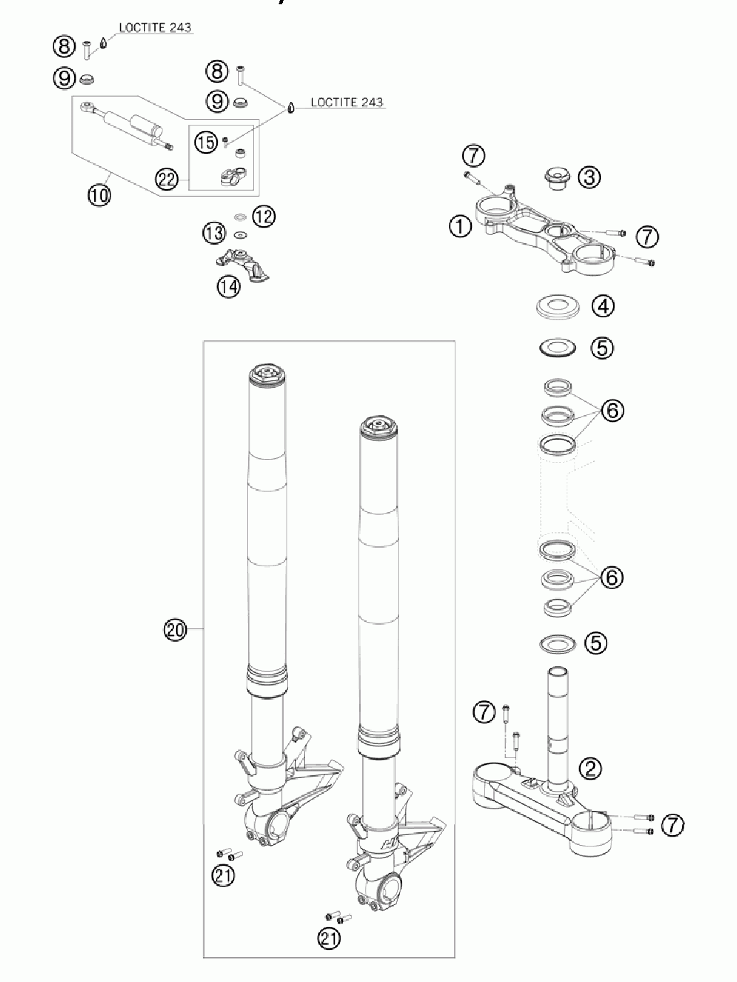 Front fork triple clamp