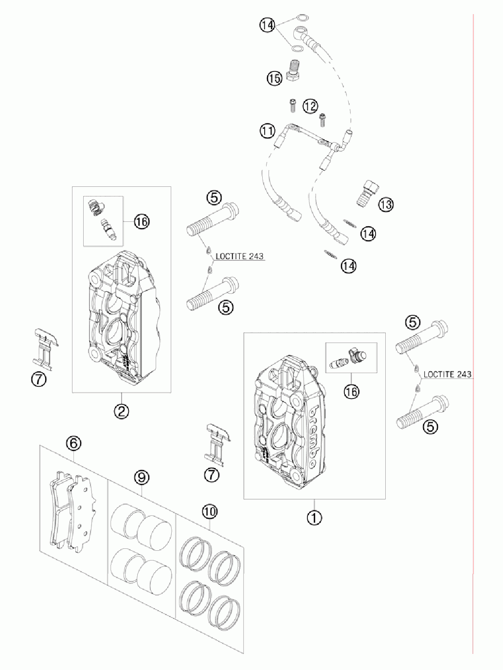 Brake caliper front