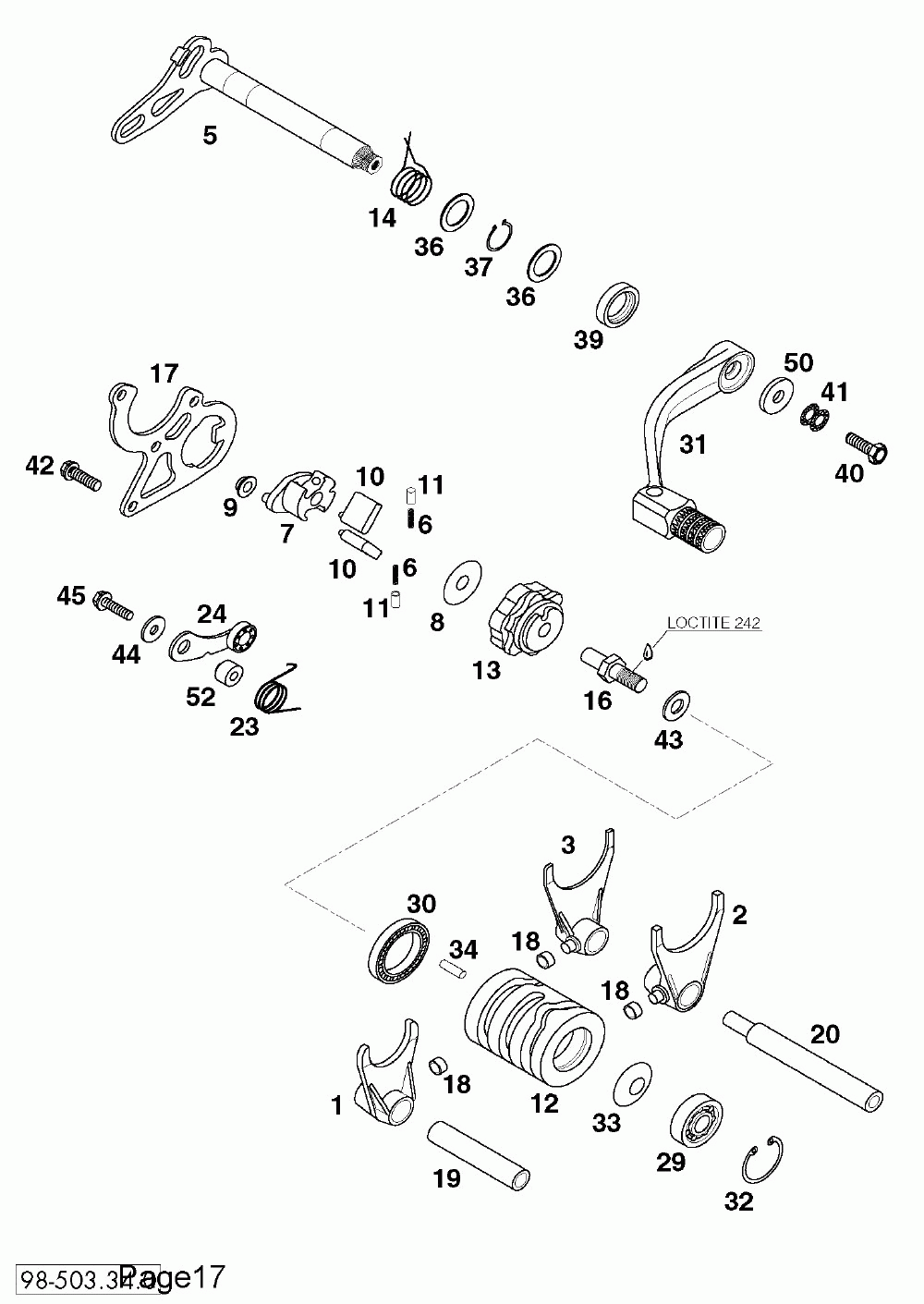 Schaltung shifting mechanism 125_200 ‘98