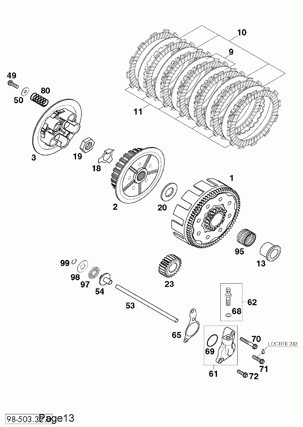 Kupplung clutch 125_200 ‘98