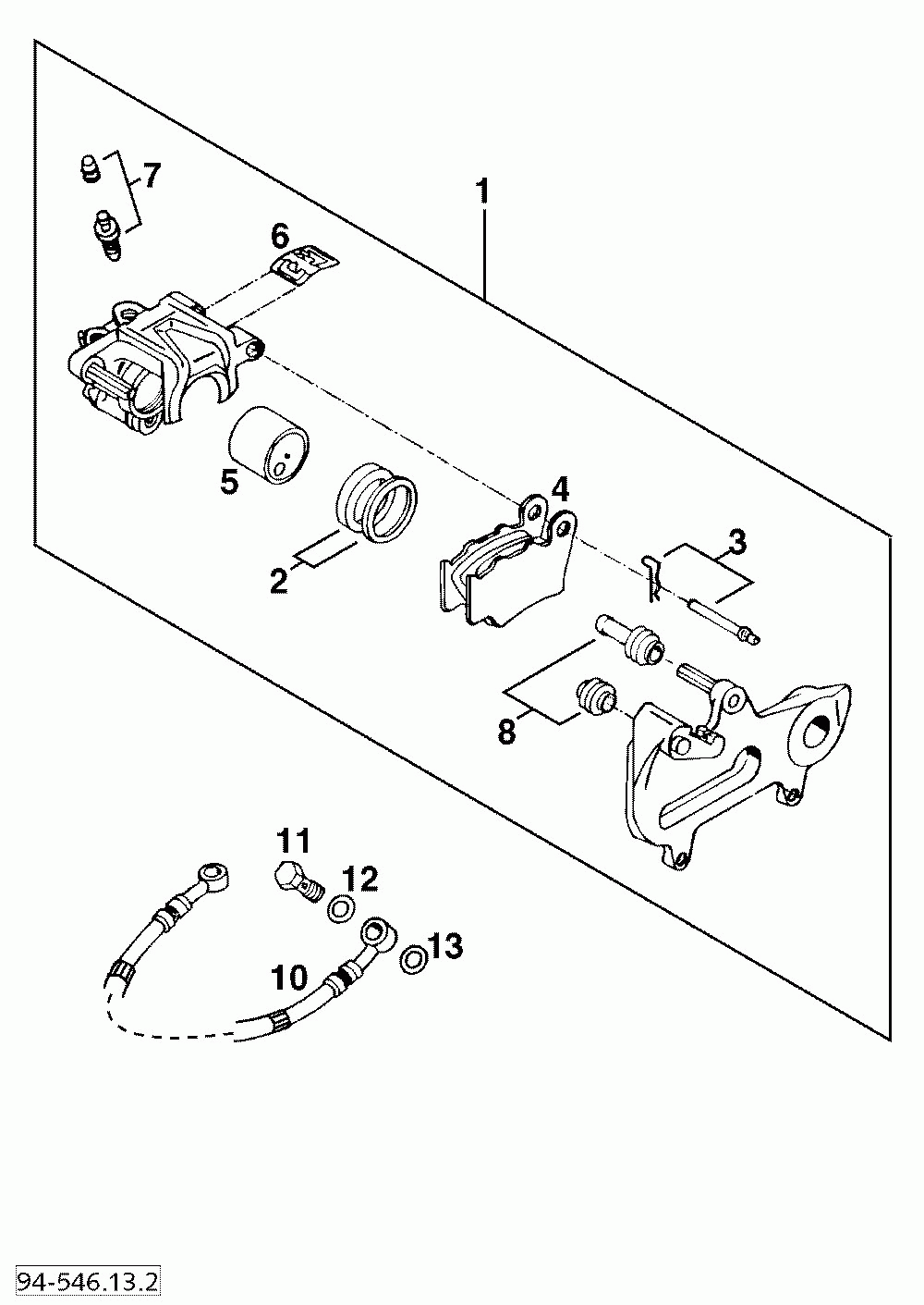 Bremszange hinten brake caliper rear 125 ‘98