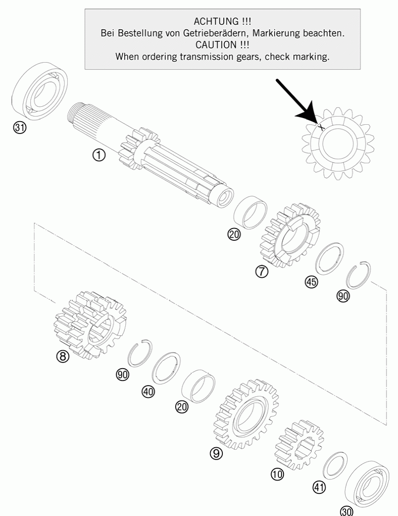 Transmission i - main shaft