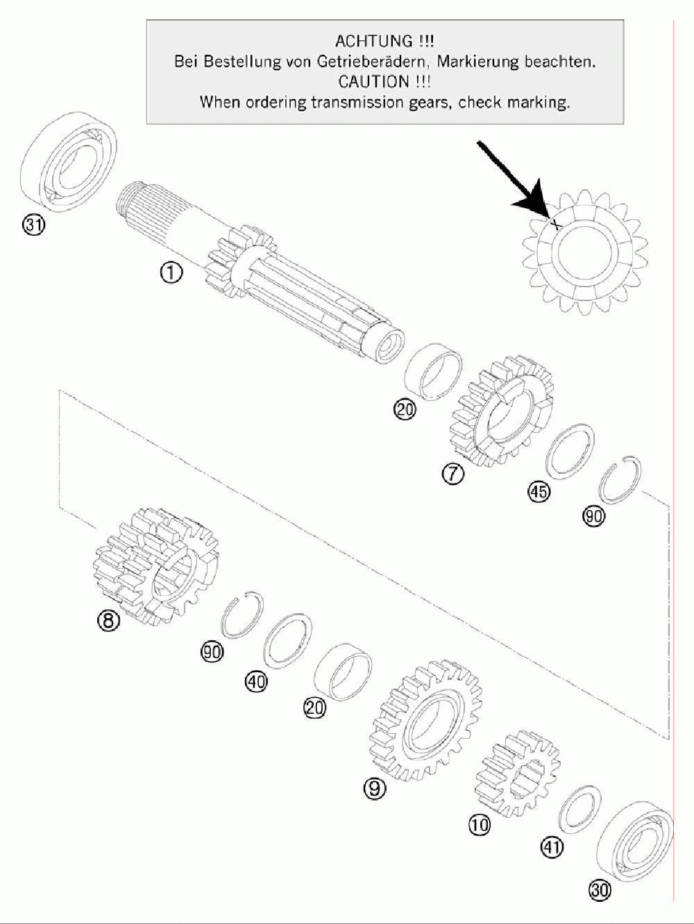 Transmission i - main shaft