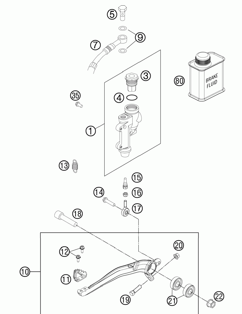 Rear brake control