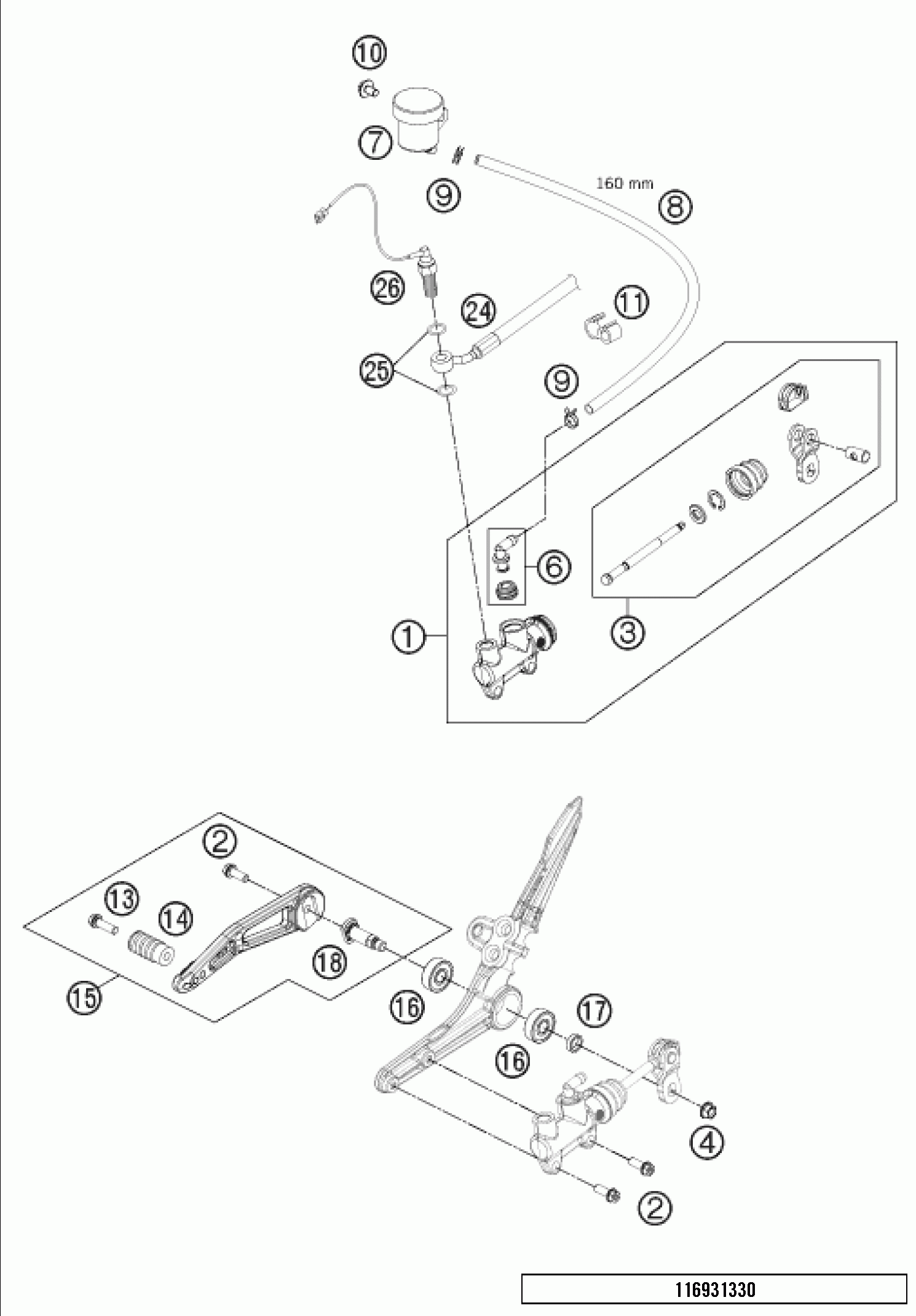 Rear brake control