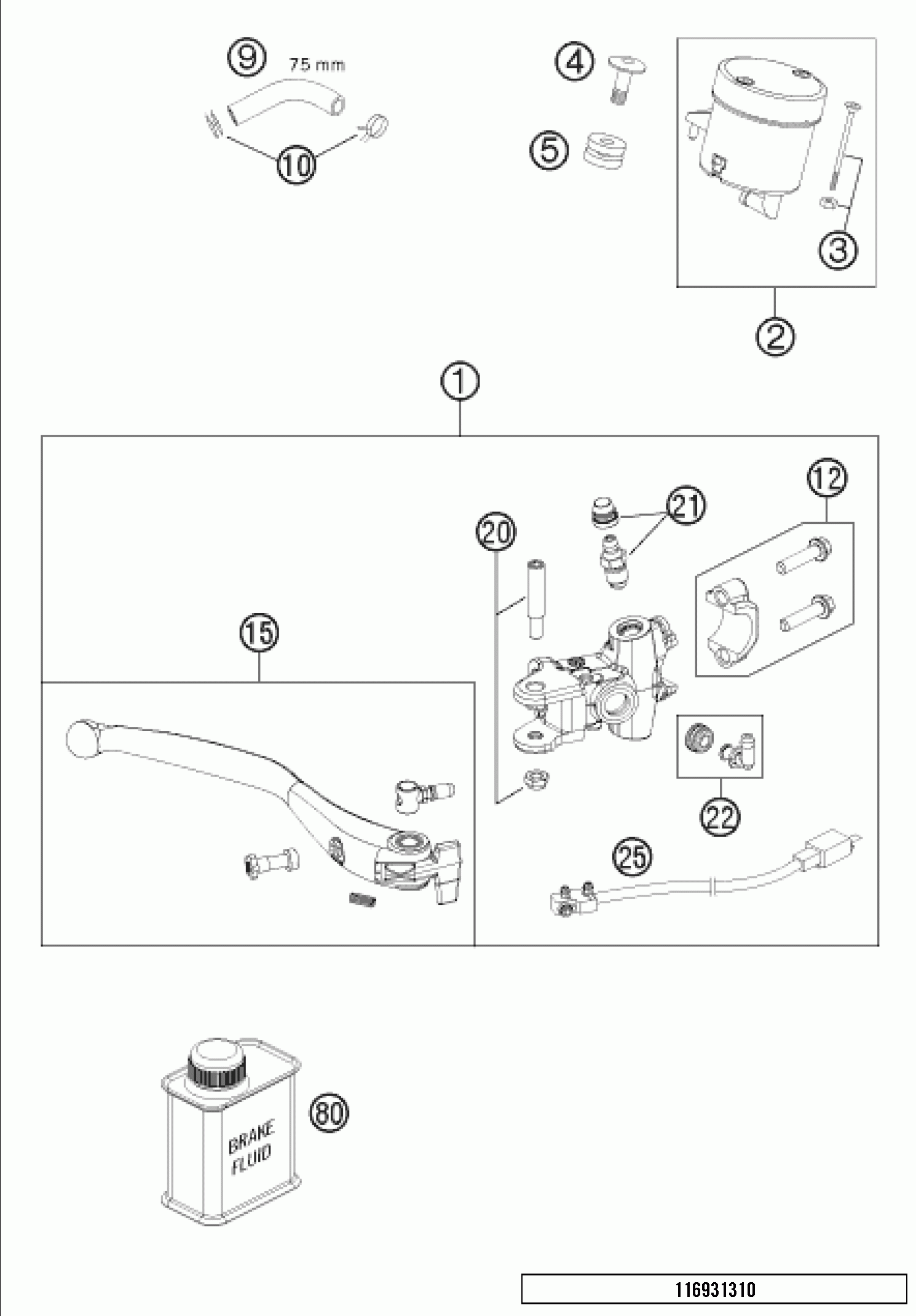 Hand brake cylinder