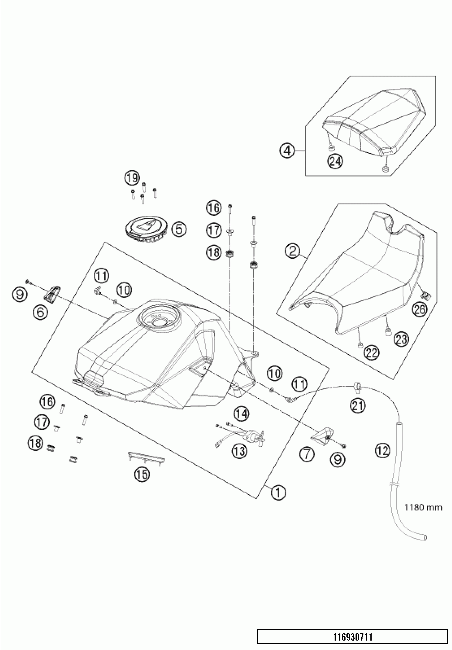 Tank seat cover