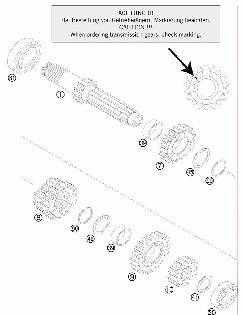 Transmission i - main shaft