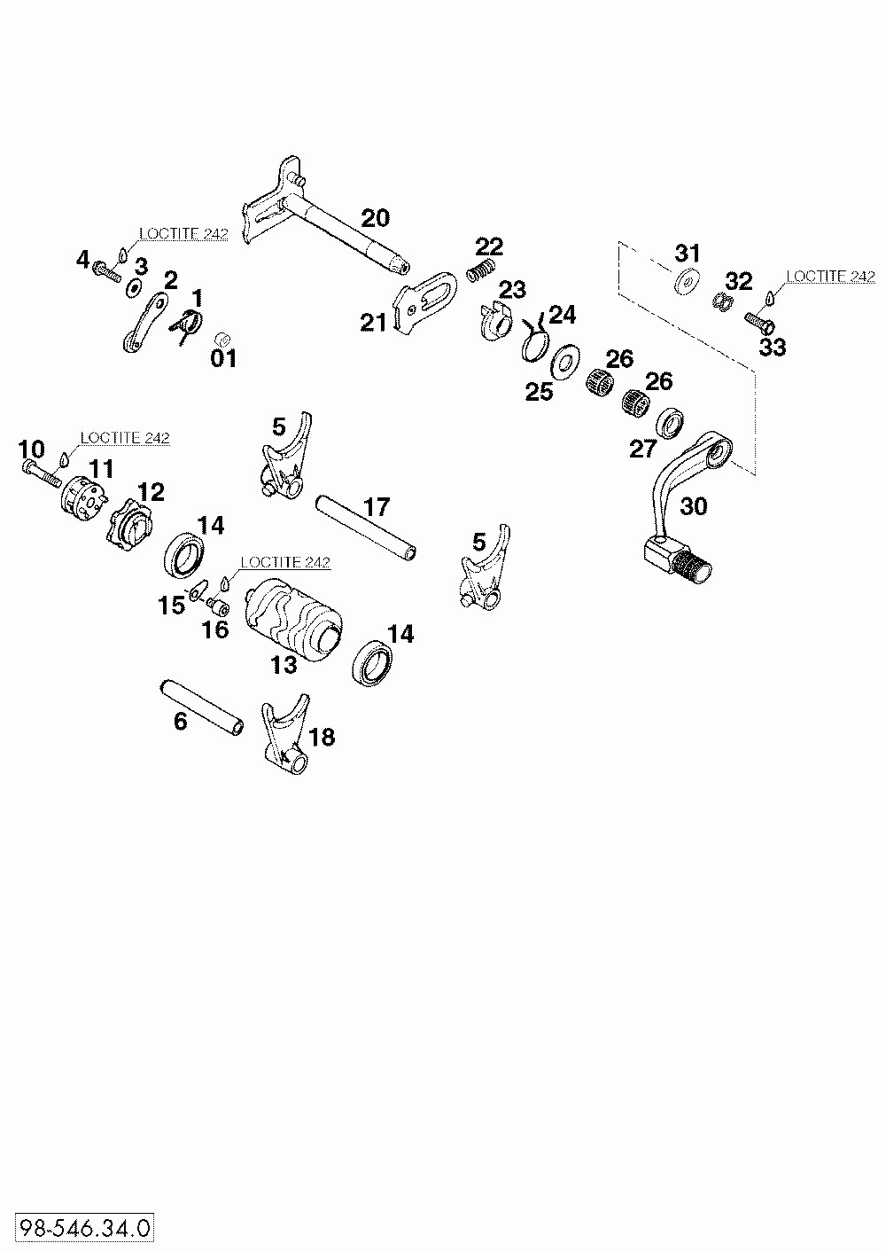 Schaltung shifting mechanism 250_300_380 ‘98