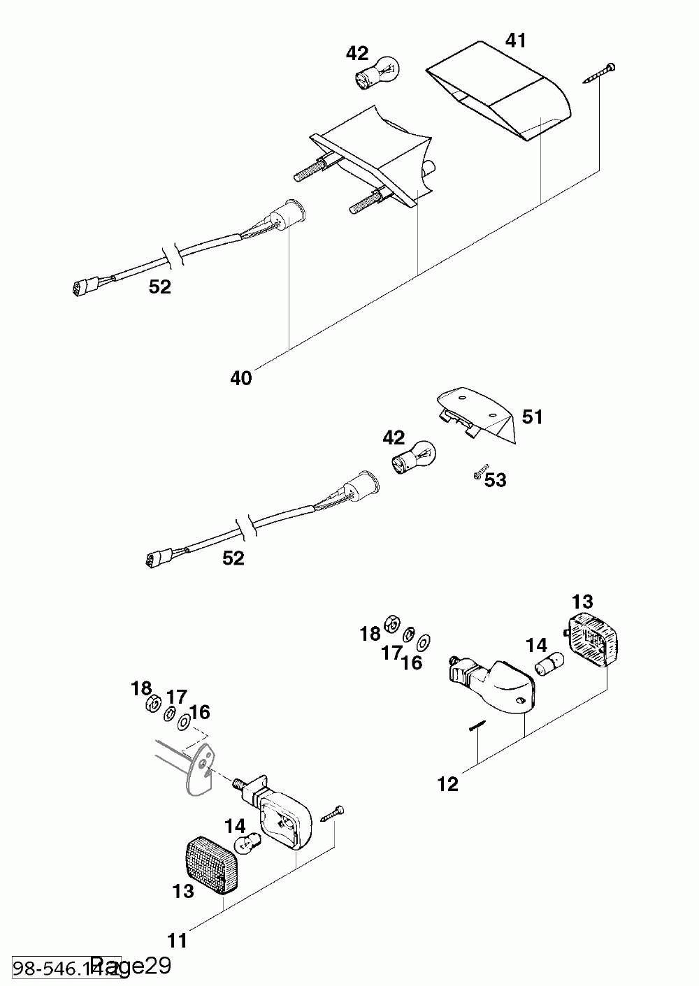 Flasher rear light 125-380 ‘99