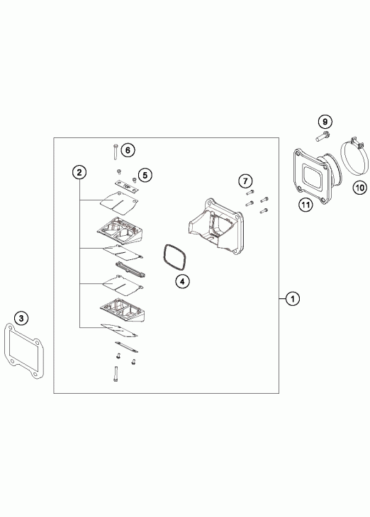 Reed valve case