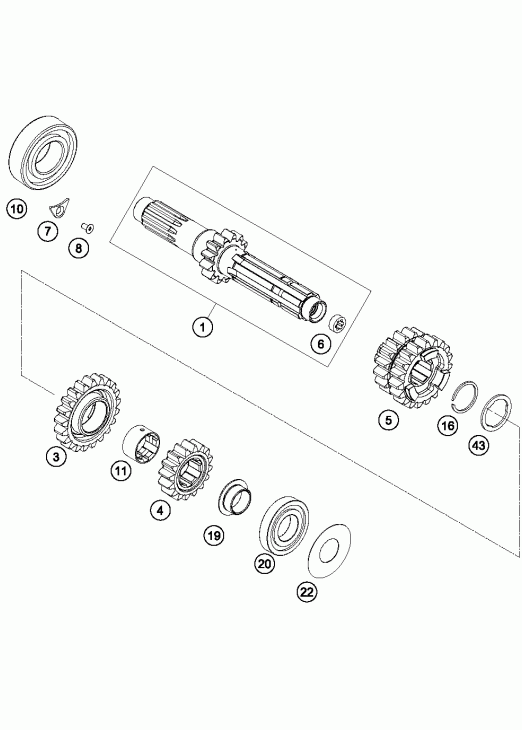 Transmission i - main shaft