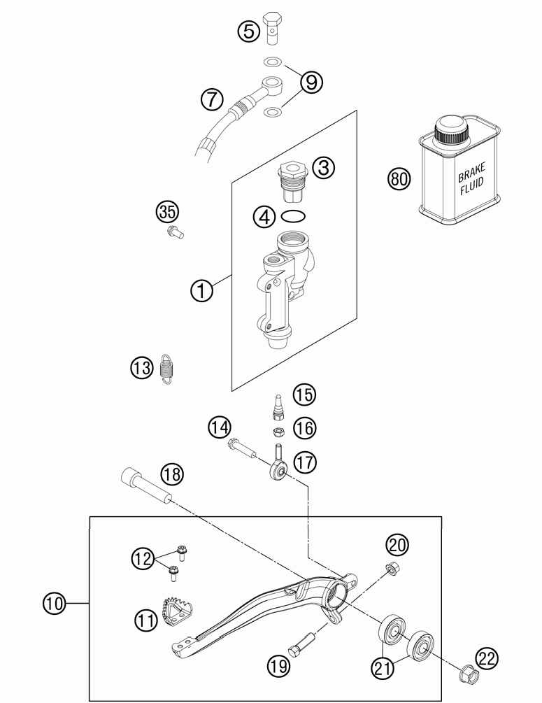 Rear brake control