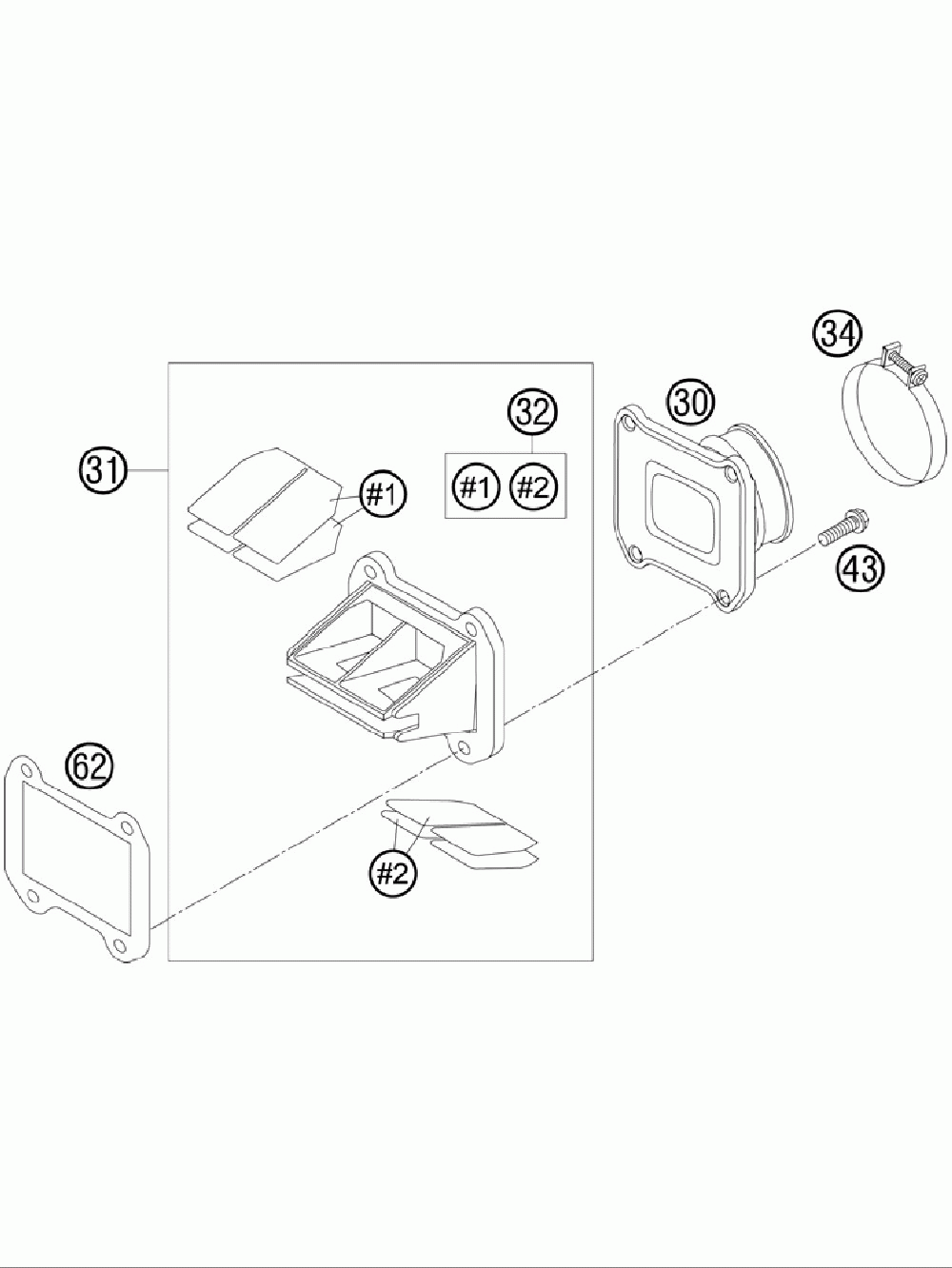 Reed valve case