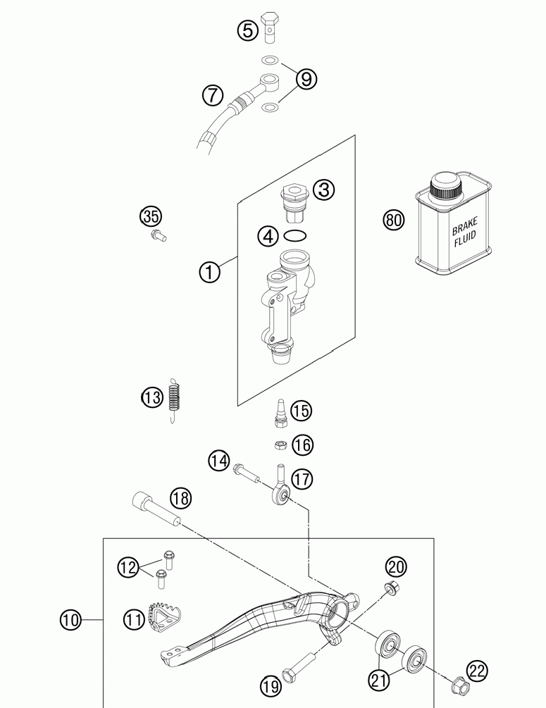 Rear brake control