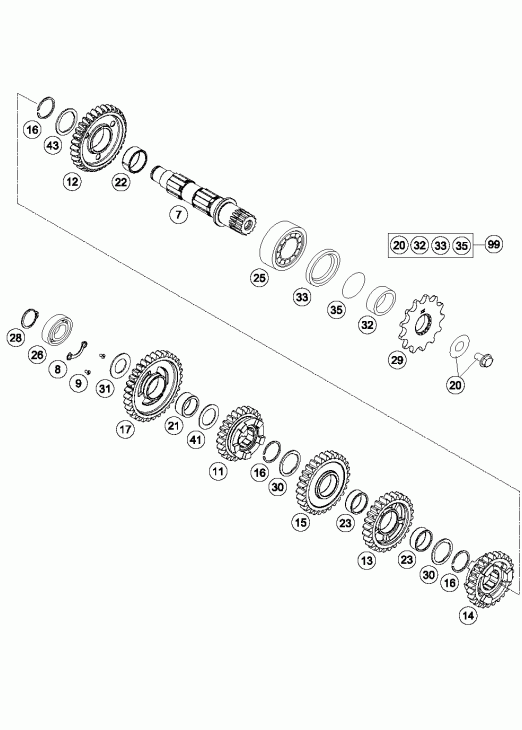 Transmission ii - countershaft