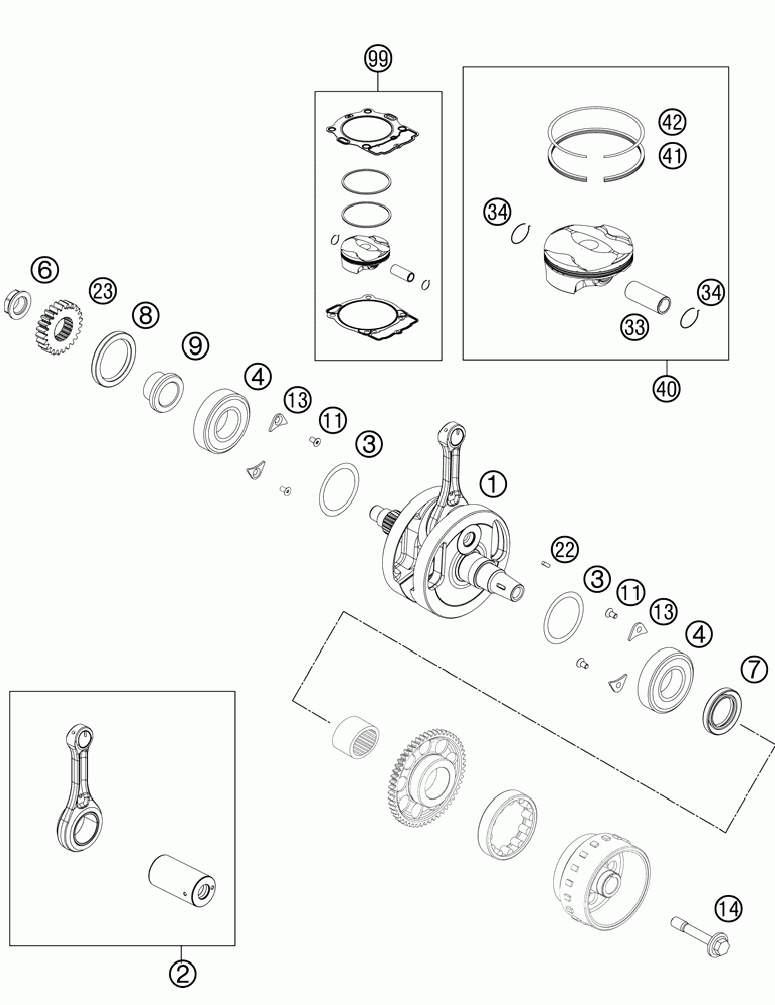 Crankshaft piston