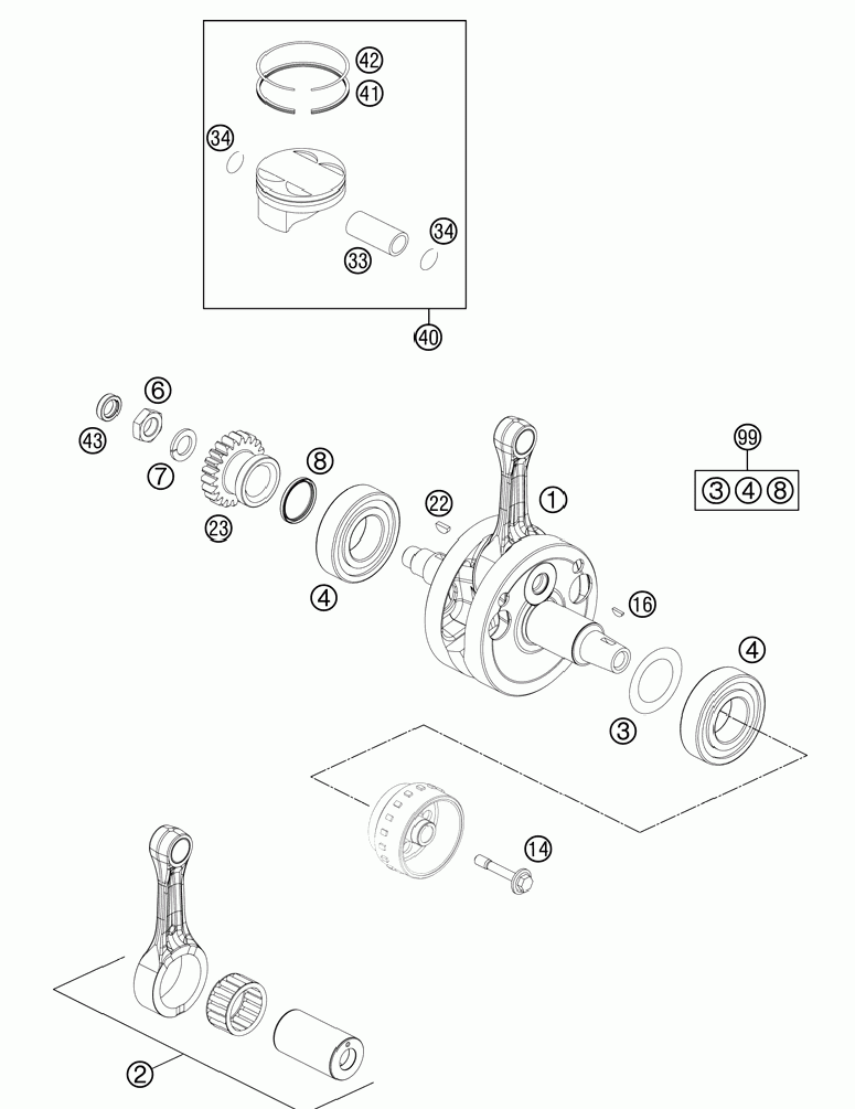 Crankshaft piston