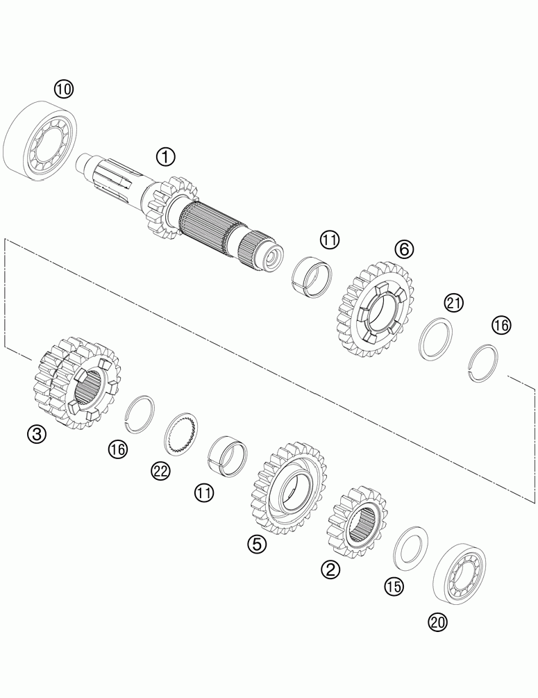 Transmission i - main shaft