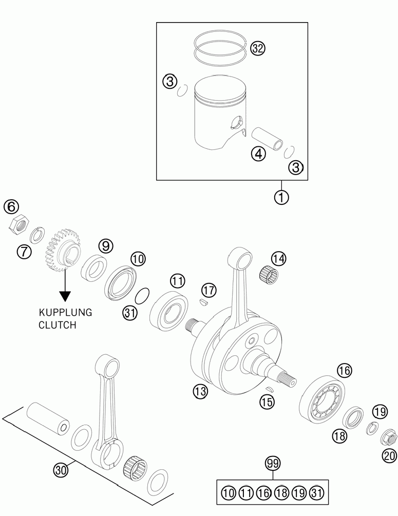 Crankshaft piston