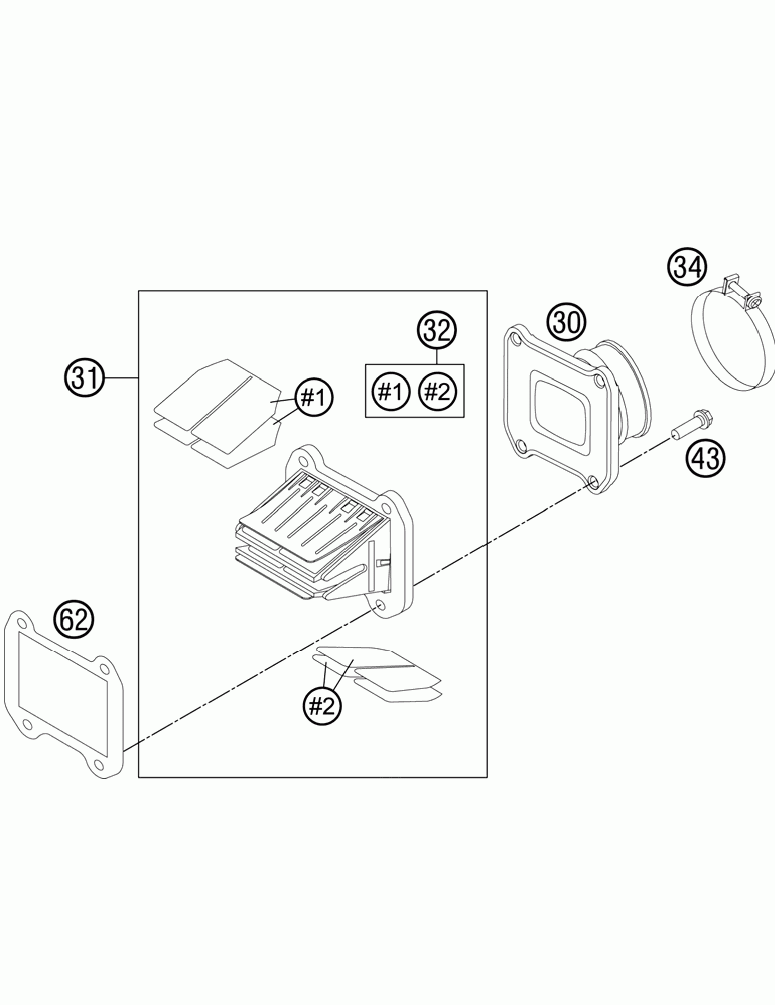 Reed valve case