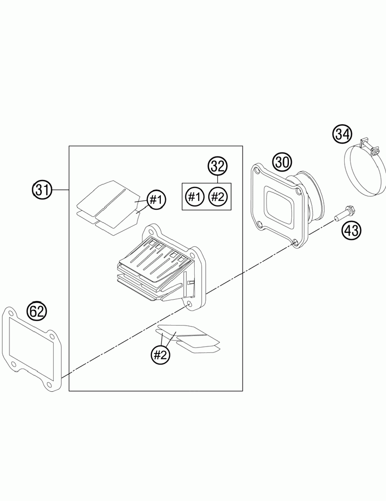 Reed valve case