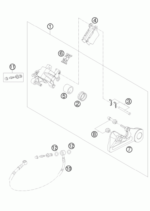 Brake caliper rear