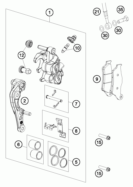 Brake caliper front