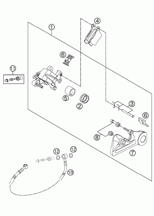 Brake caliper rear