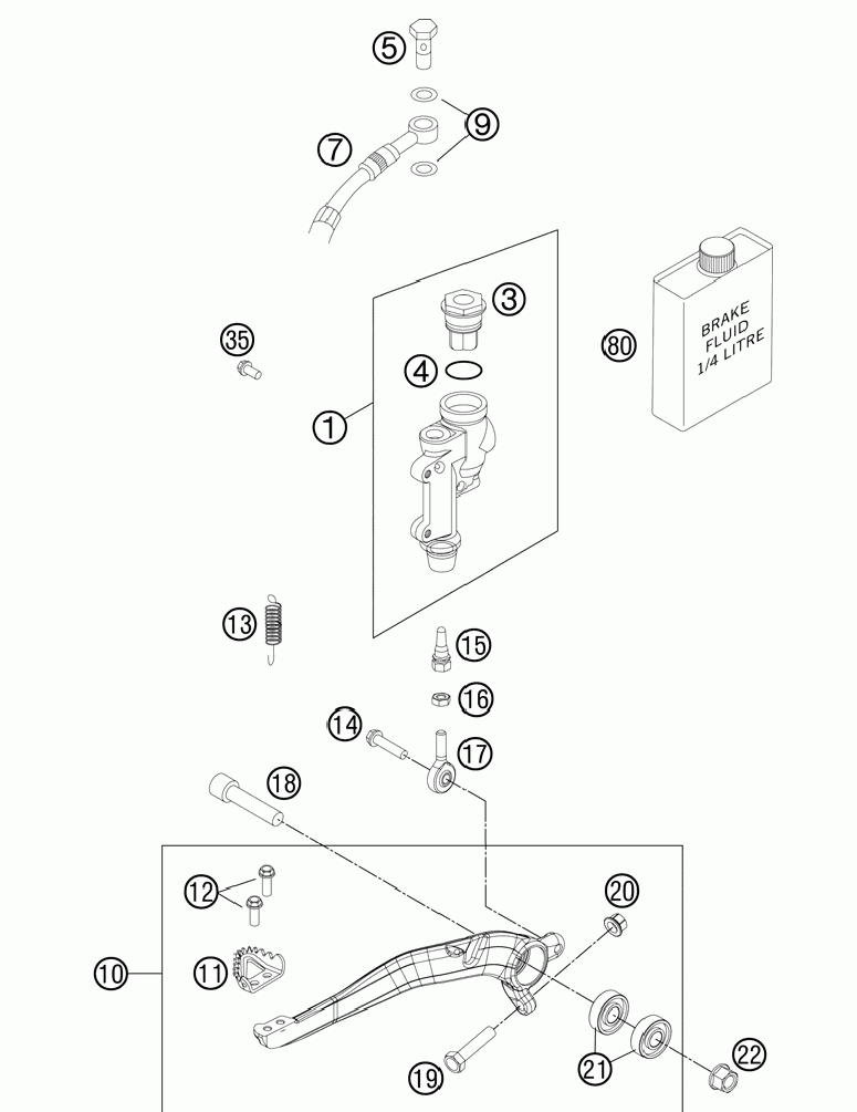 Rear brake control